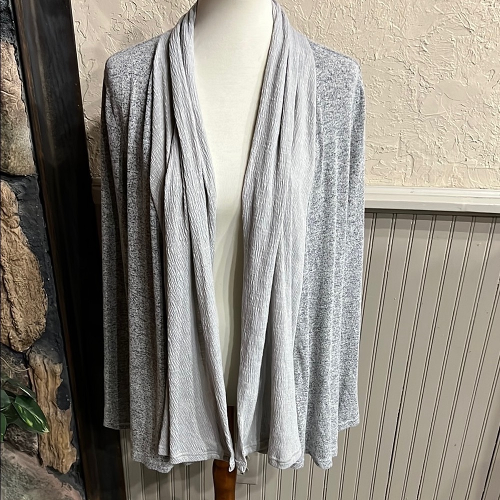 Miss Me Gray Draped Shawl Collar Cardigan